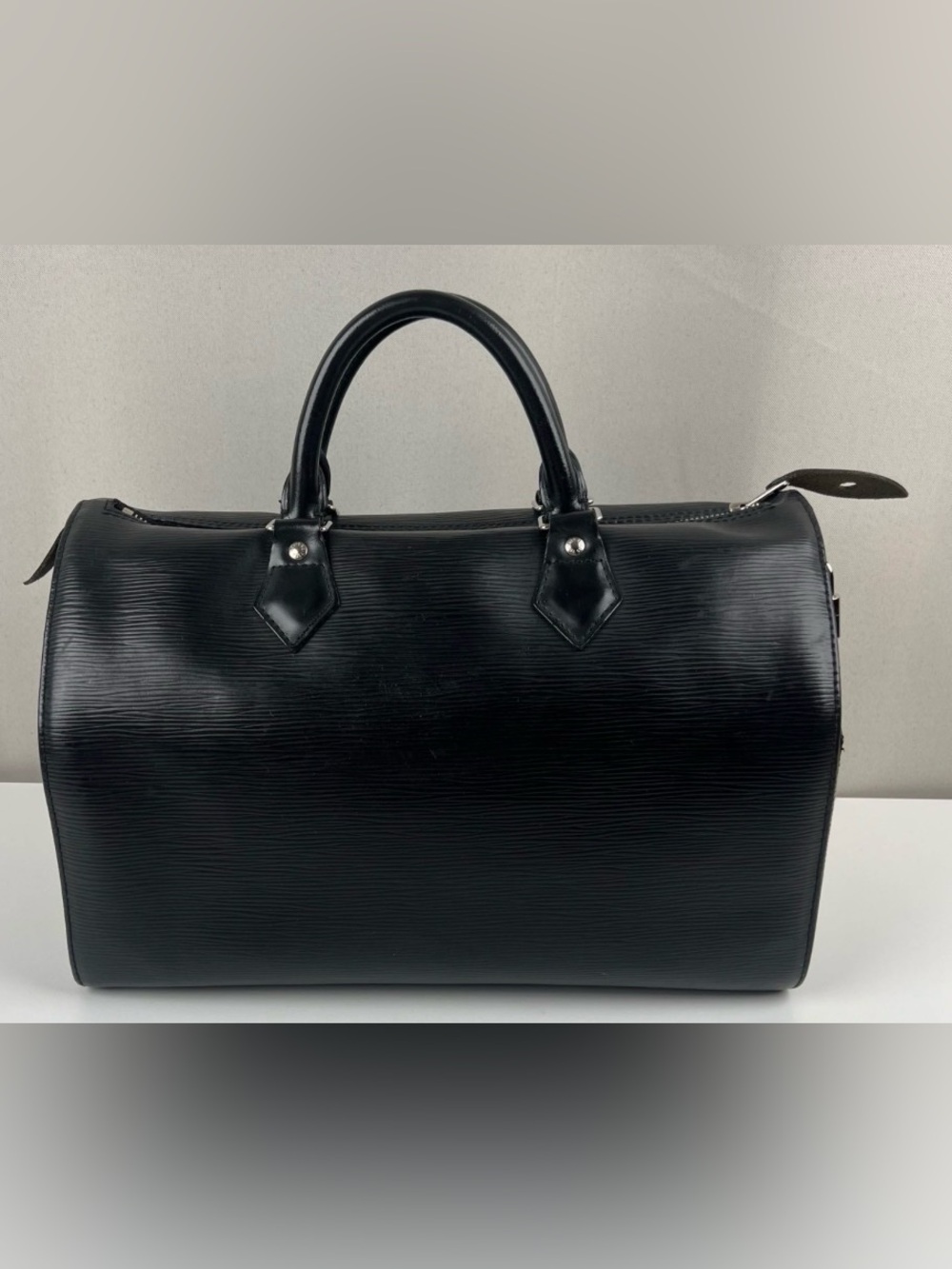 Louis Vuitton Black Epi Speedy 30 Bandolier